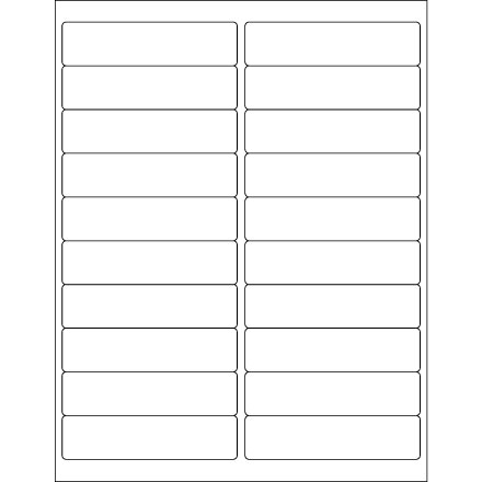 4 x 1" Weather-Resistant Laser Labels