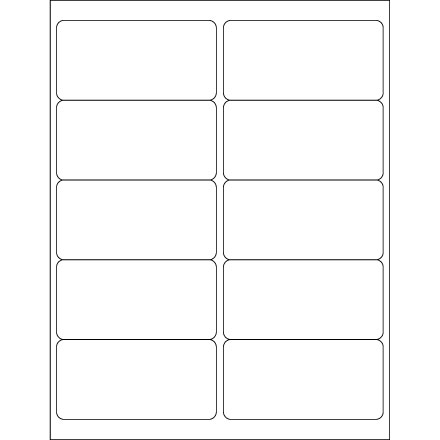 White Rectangular Laser Labels - Master Case