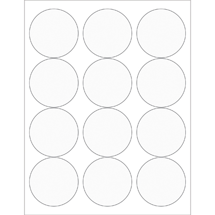 2 <span class='fraction'>1/2</span>" Clear Circle Laser Labels